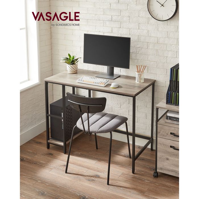 Writing Desk - FINLIA 2 Shelves Left or Right - Light Wood