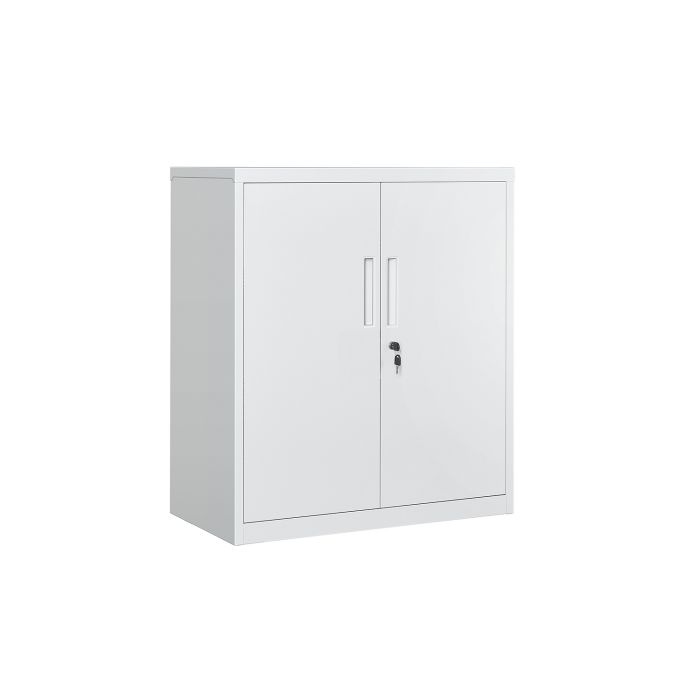 Office Cabinet - NOVNZA 2 Door Storage Cabinet with Shelves - White
