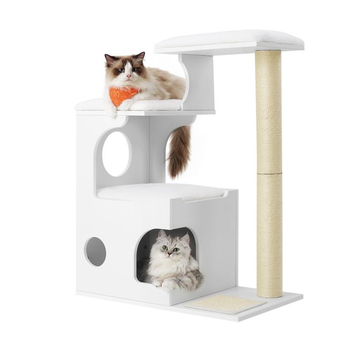 RECUDE WoodyWonders Cat Tree 86 cm - Cloud White