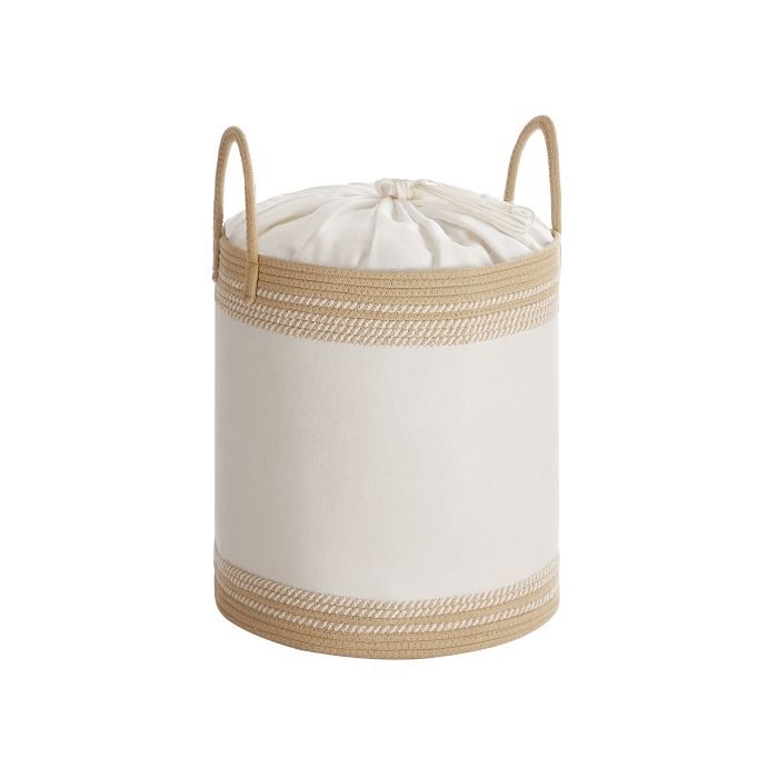 Laundry Hamper - GRAZA 60 L with Lid Handles Drawstring - Camel Brown