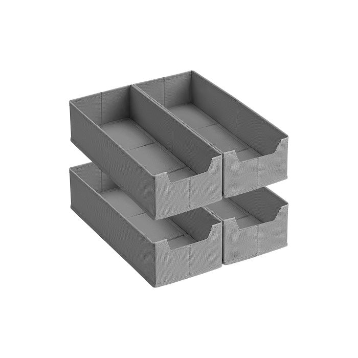 Drawer Organisers - VELON Foldable Set Faux Leather 40cm - Dove Grey