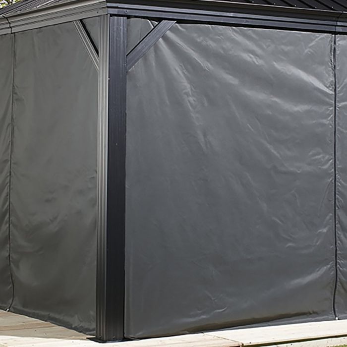VALDORO Sojag Gazebo Curtains Polyester 3m x4.9m - Charcoal