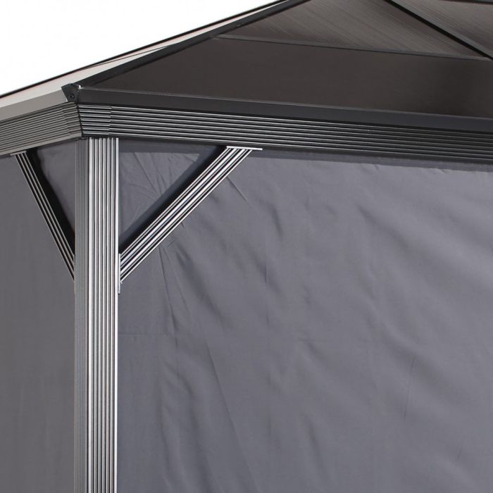 VERELLO Sojag Gazebo Curtains Polyester 3m x4.3m - Charcoal