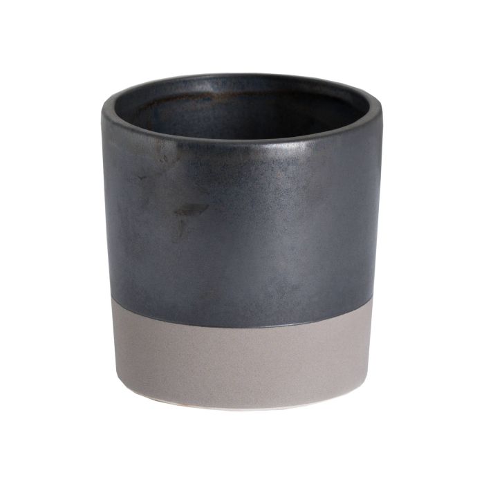 Metallic Ceramic Planter - Grey