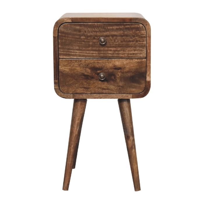 Bedside Table - OAKHAM Nightstand Classic Grey Finish 30cm
