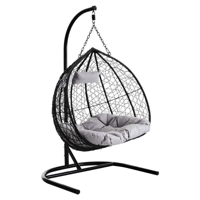 NAVAGIO Double Egg Hanging Chair - Black