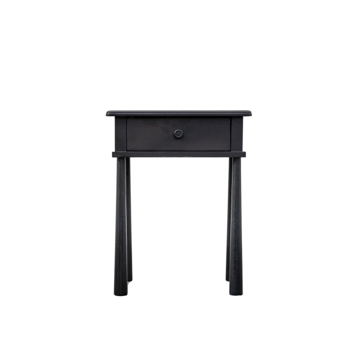 ASHFORD 1 Drawer Bedside Table - Black