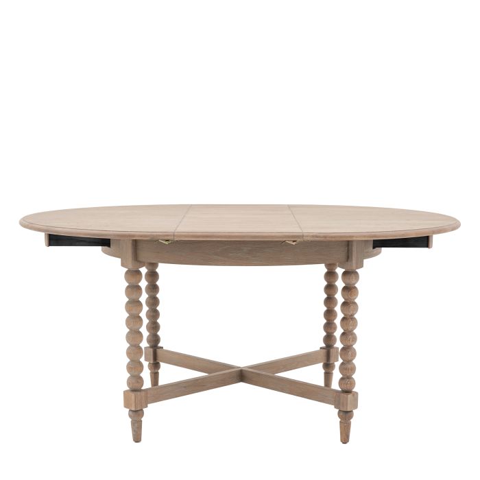 STONELEIGH Round Extending Dining Table - Light Oak