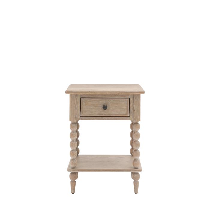 STONELEIGH 1 Drawer Bedside Table - Light Oak