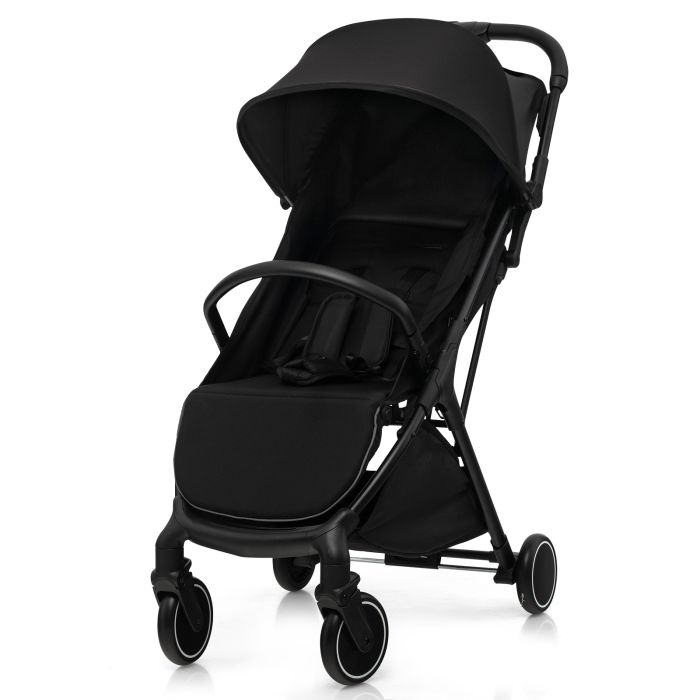 Lightweight Baby Stroller with Detachable Seat Cover - Black