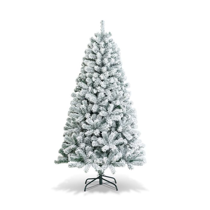 Snow Flocked Artificial Christmas Tree with 600 Tips - 6ft