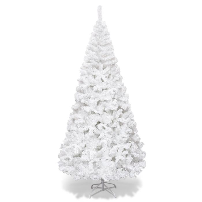White Artificial Christmas Tree with Stand - 7ft