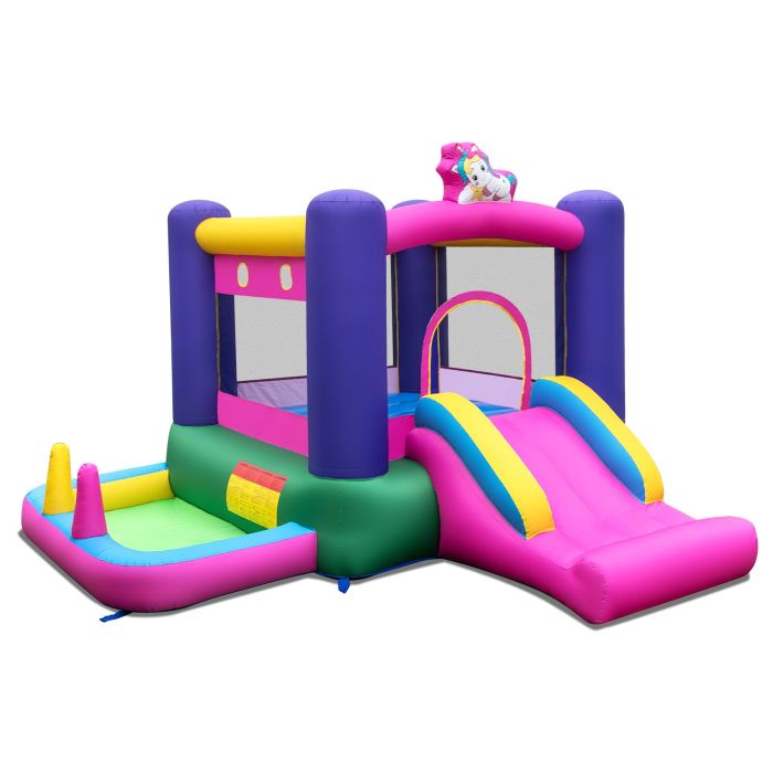 Inflatable Bounce Castle with Slide and Stakes