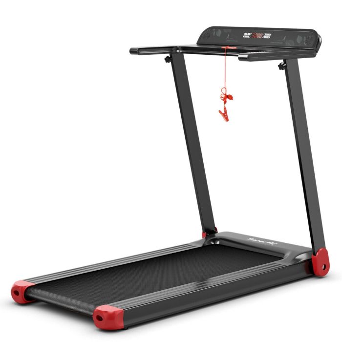 Treadmill - Folding Treadmill with APP Control and Bluetooth Speaker-Red