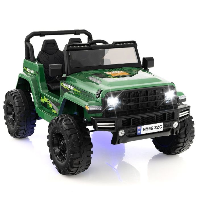 Kids Electric Car - 2Seater Rideon Car - Green