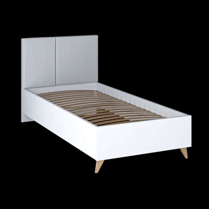 Bitternut Single Size Bed Frame - White