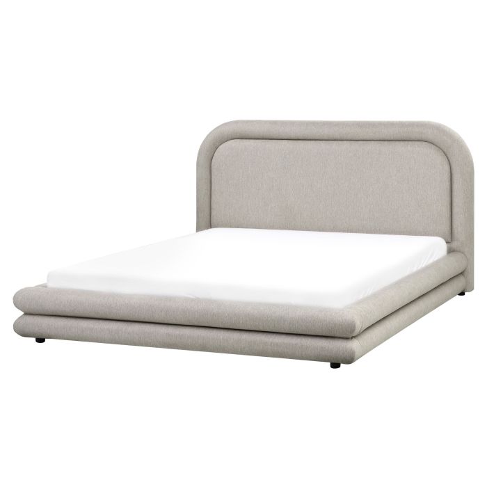 LAVAEDRNS Bed Faux Linen 160 x 200 cm (EU King Size) Taupe