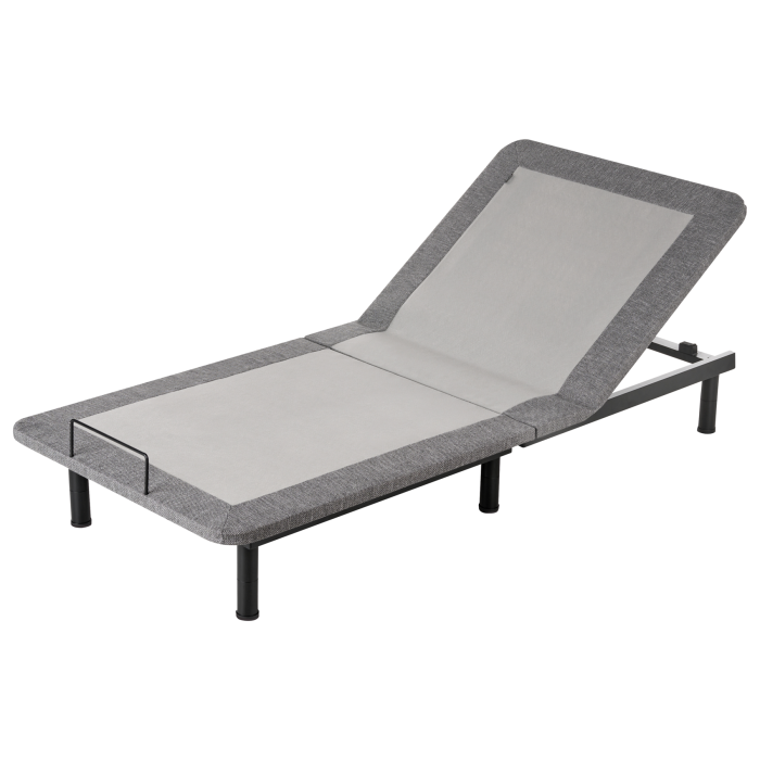 THALEN Single Metal Electric Adjustable Bed Base - Grey