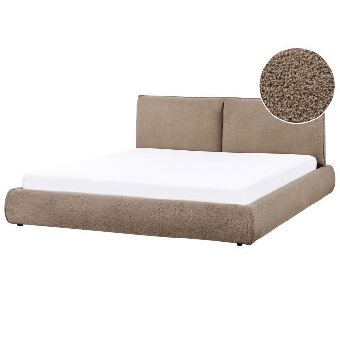 VYNAI Bed Boucle 180 x 200 cm (EU Super King) Brown
