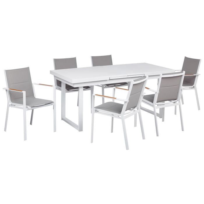 Garden Dining Set 6 Seater VALCANETTO/BUSSETO Metal Grey