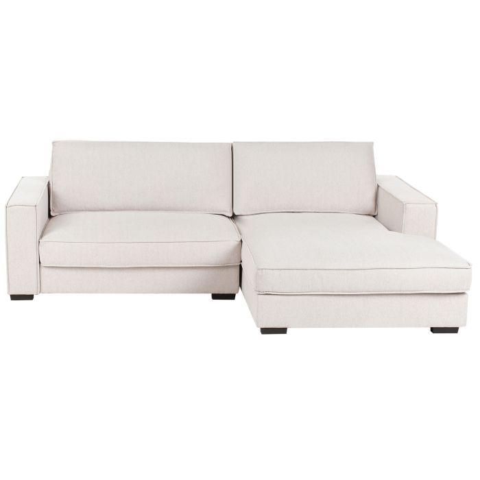 INVERLEIGH Fabric 2 Seater L Shaped Corner Sofa - Light Beige, Right Hand Facing