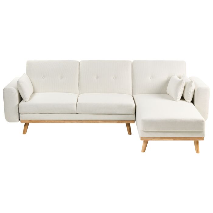 Corner Sofa - HORSENS Left Hand Facing Fabric White
