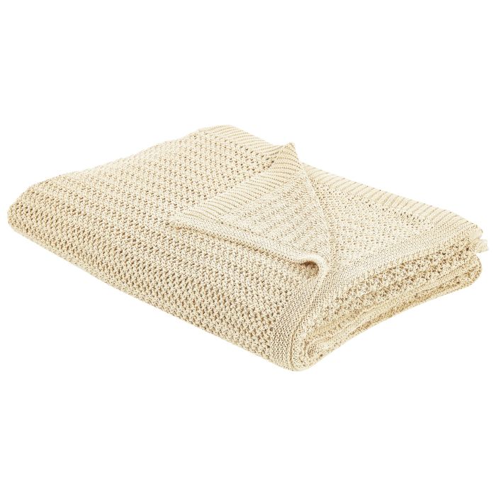 Bedspread ILEN Cotton 150 x 200 cm Beige