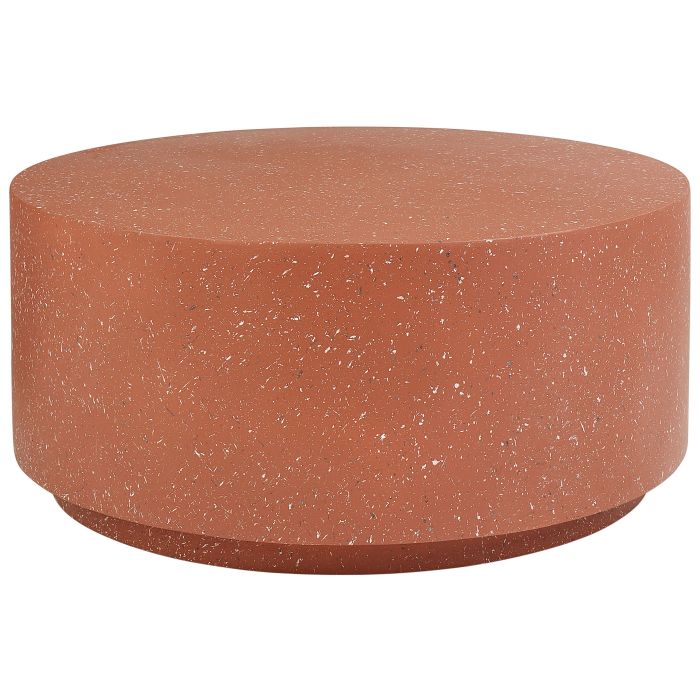 Round Coffee Table Red Terrazzo Effect TREZZO