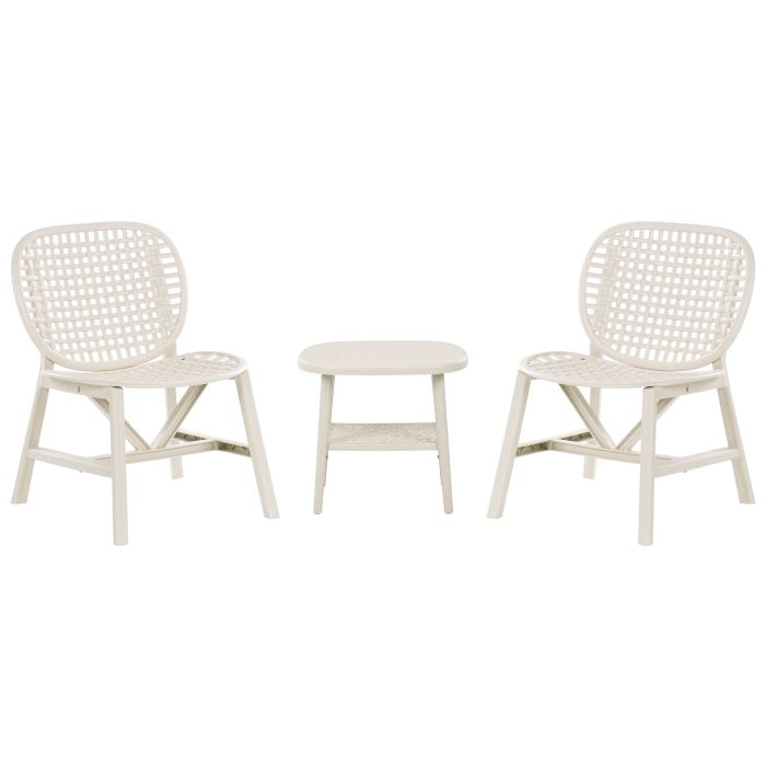MOORHAVEN Garden Bistro Set - Off White