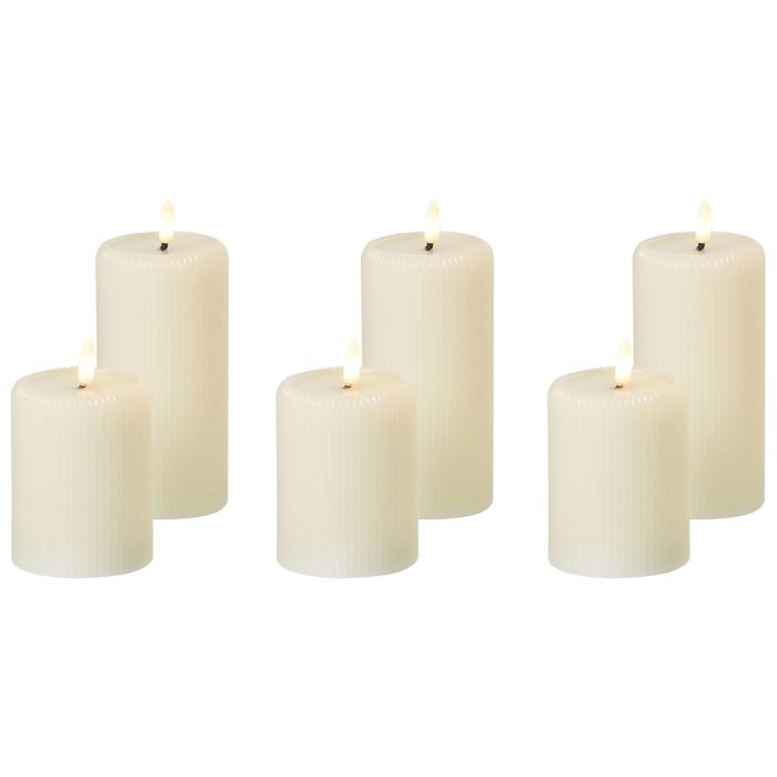 HOLCOMBE Set of 6 Candles - Off White