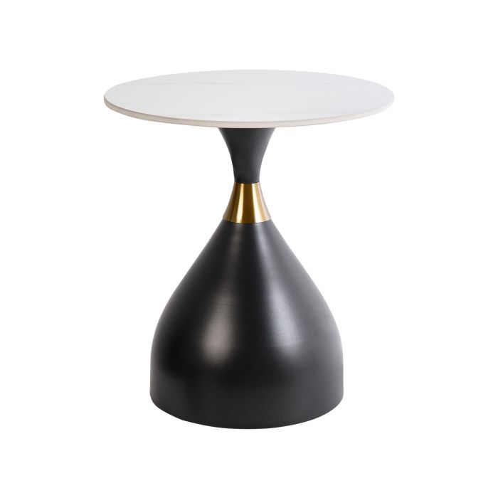 Ceramic Side Table Black ITUNA
