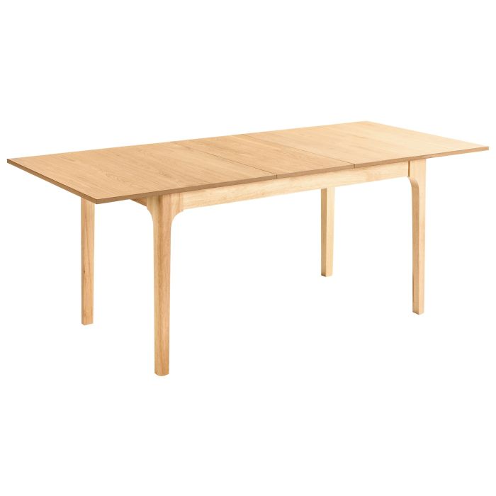 NORBURY Wooden Extending Rectangular Dining Table - Brown