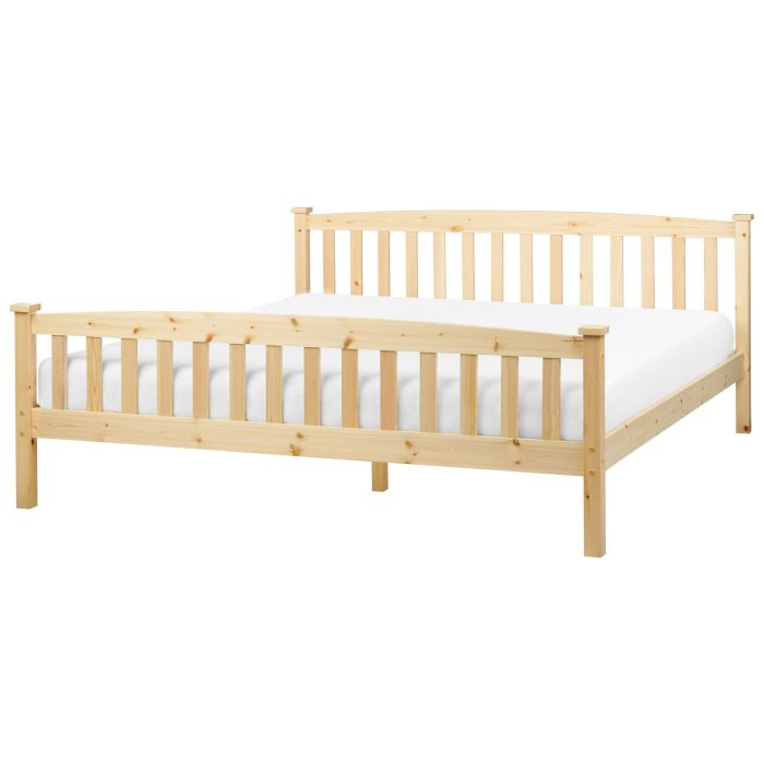 CIVERNY Bedframe Wood 180 x 200cm EU Super Kingsize Bed Light Wood