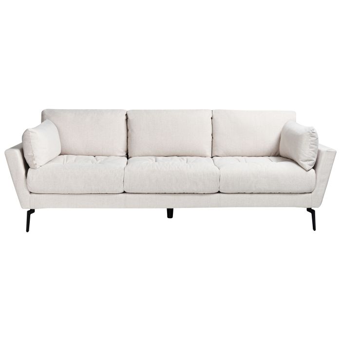 4 Seater Fabric Sofa Beige NENOLA