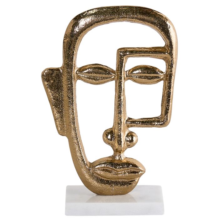 RENDLEIGH Metal Face Figurine - Gold