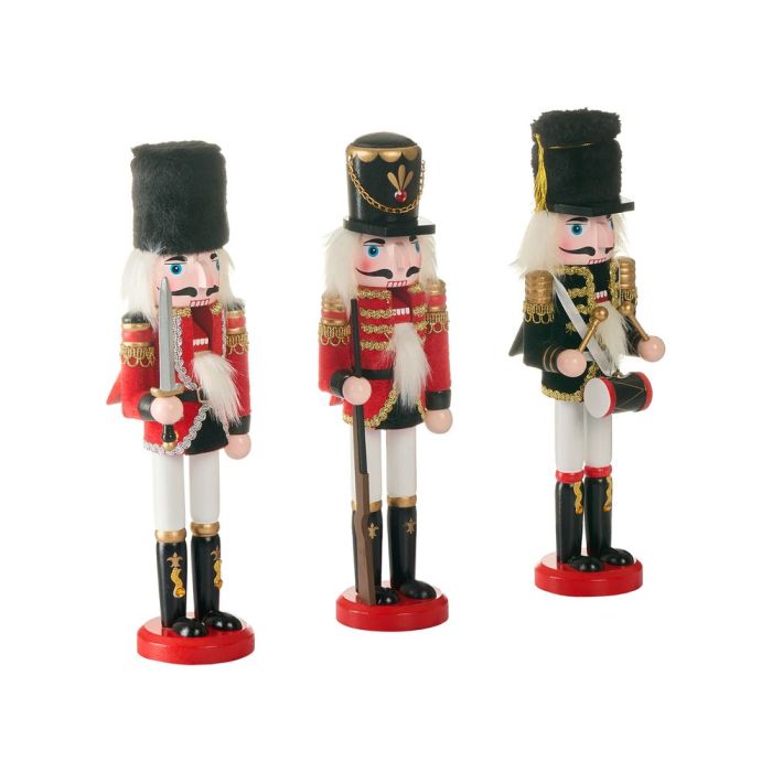 LAGANEL Set of 3 Nutcracker Christmas Decorations Figurines - Red