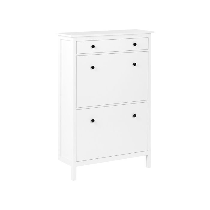EVARA 2 Flip Doors 1 Drawer Shoe Cabinet - White