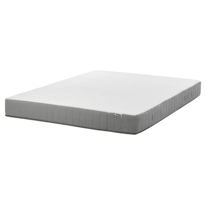 POUFFY Memory Foam Pocket Spring Mattress Firm 160 x 200cm EU Kingsize - White with Grey