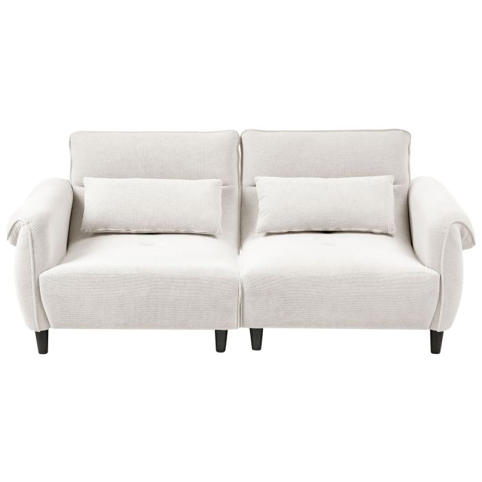 YATELY Fabric 3 Seater Sofa - Off White