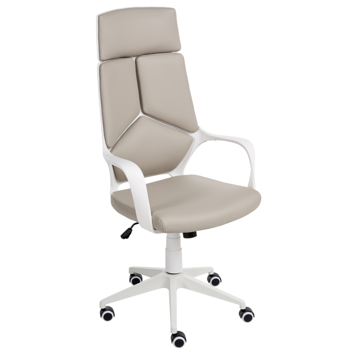 LARKWELL Faux Leather Office Chair - Taupe