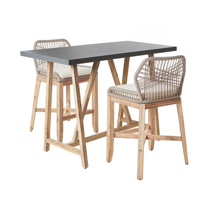 Bistro Set TALAMONE Acacia Wood Grey