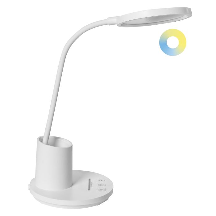 BIRCHLEY Desk Lamp with Dimmer - White