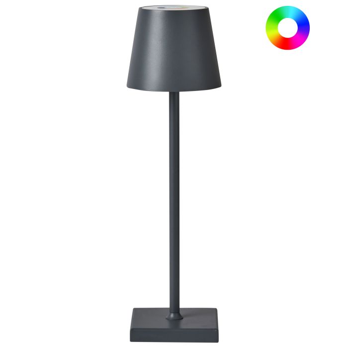 Wireless LED Table Lamp VALIRA Metal Dark Grey