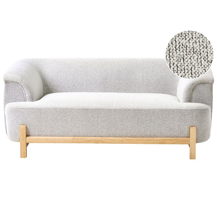 WRENTHORPE Fabric 2 Seater Sofa - Light Grey