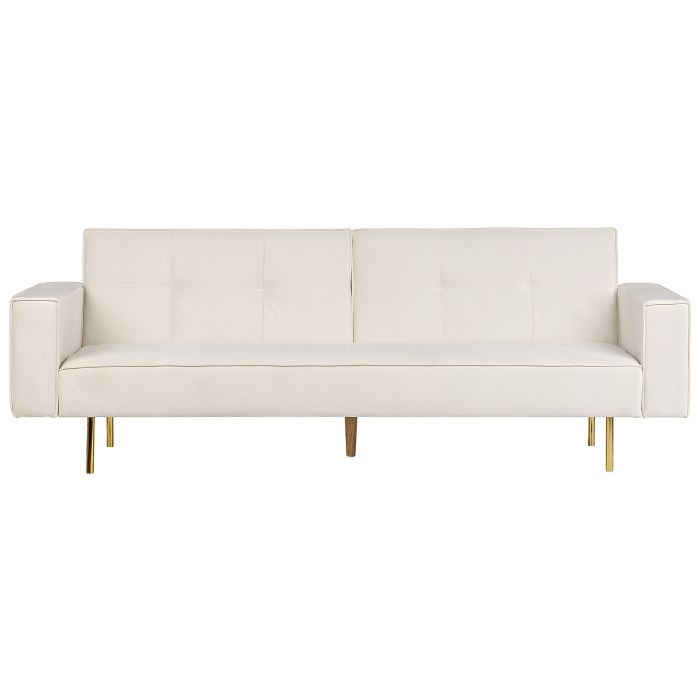3 Seater Sofabed - UEWIS Velvet Off-White