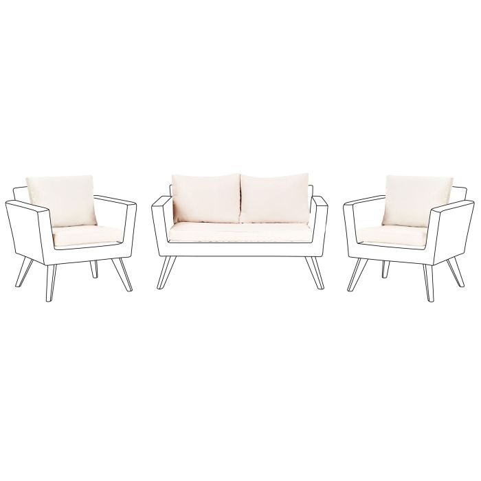 HUNSDEN Outdoor Cushion Cover Set of 7 - White