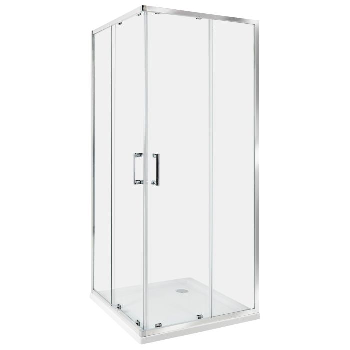 Shower Enclosure TELA 80 x 80 x 185 cm Silver