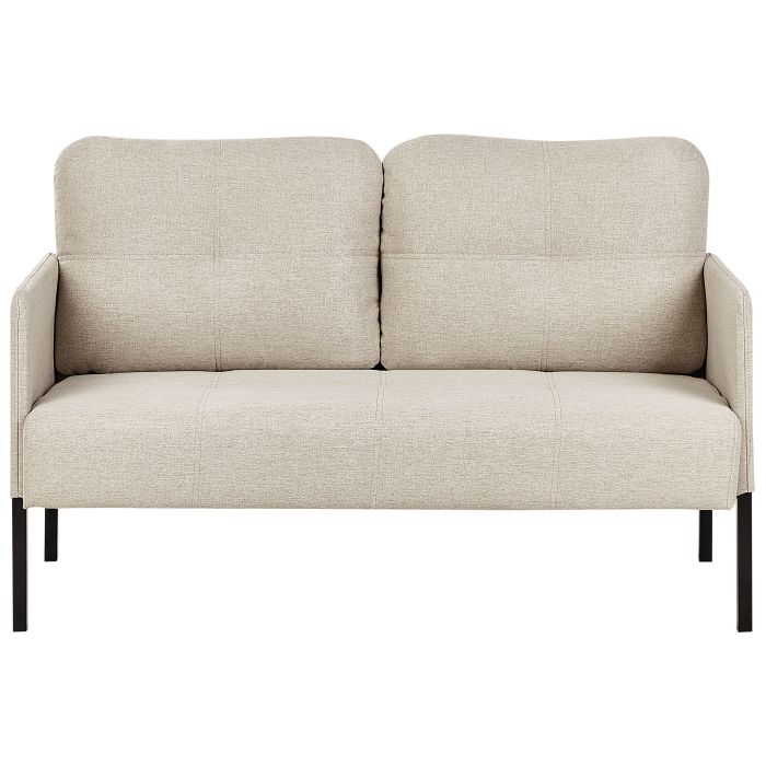 2 Seater Fabric Sofa Beige LAHTI