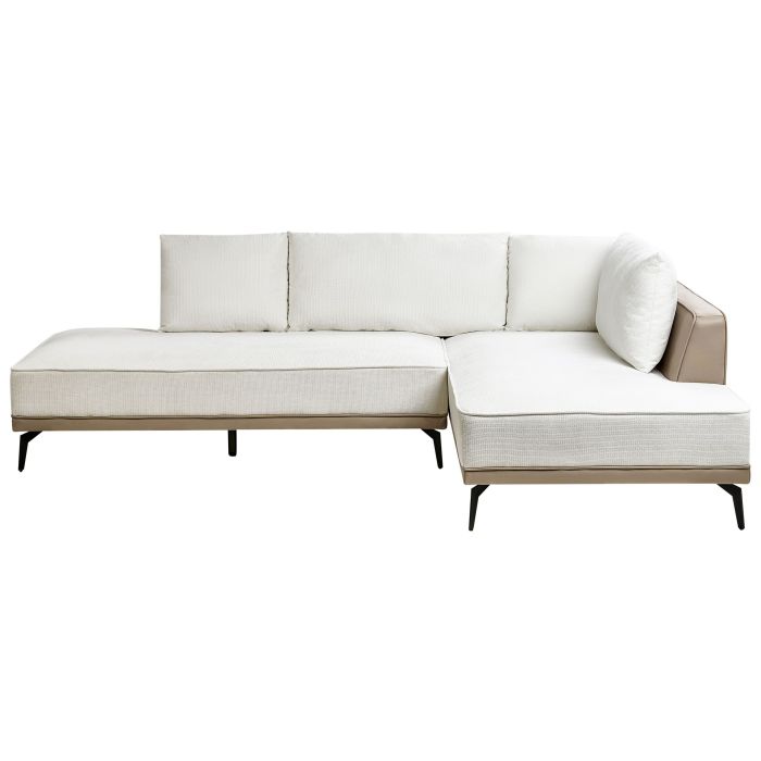 Left Hand Modular Fabric Corner Sofa Off-White MYKEN