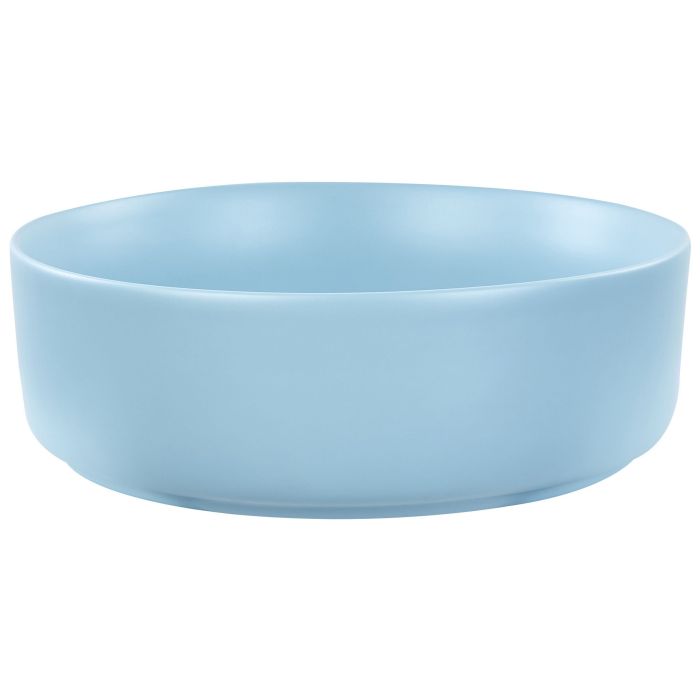 Ceramic Countertop Basin Diameter 370 mm Blue GUDAR